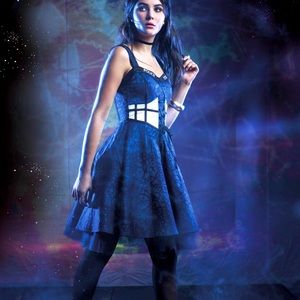 Dr Who Authentic Tardis Police Box Corset Dress BBC Size Large